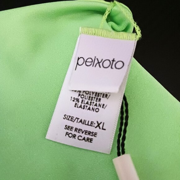 NEW‎ Peixoto Karol Stretch Ruched Bikini Swim Top in Lime Glow, Size XL - Picture 8 of 12